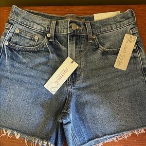 Just USA Light Blue Denim Shorts with Frayed Detail